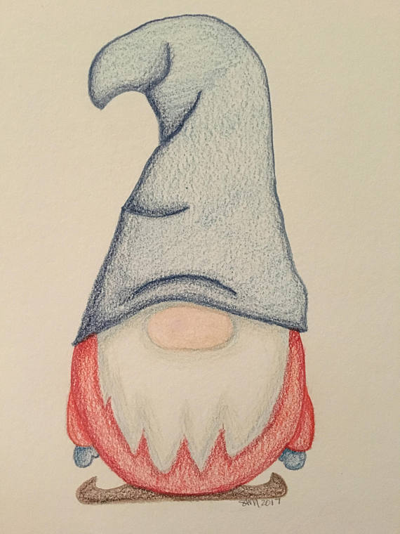 Drawing Gnome Cartoon Character Easy Drawing Drawing Image