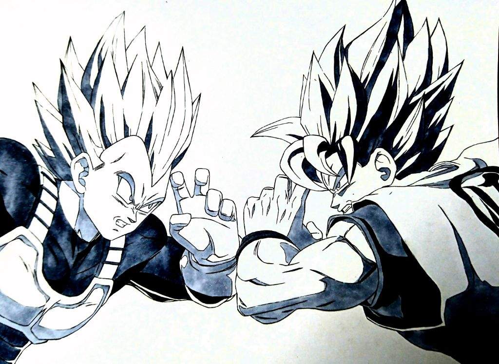 Goku And Vegeta Drawing at GetDrawings | Free download