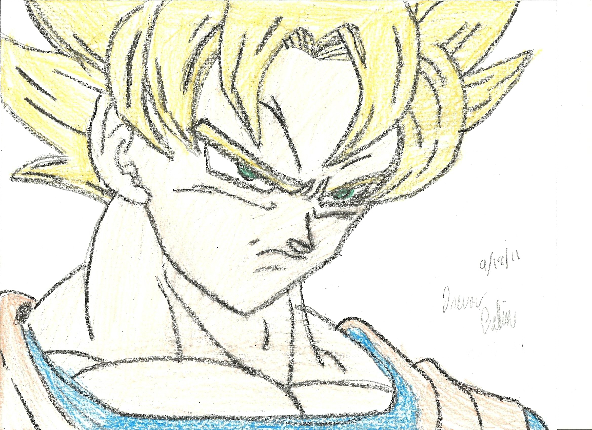 Goku Face Drawing at GetDrawings Free download