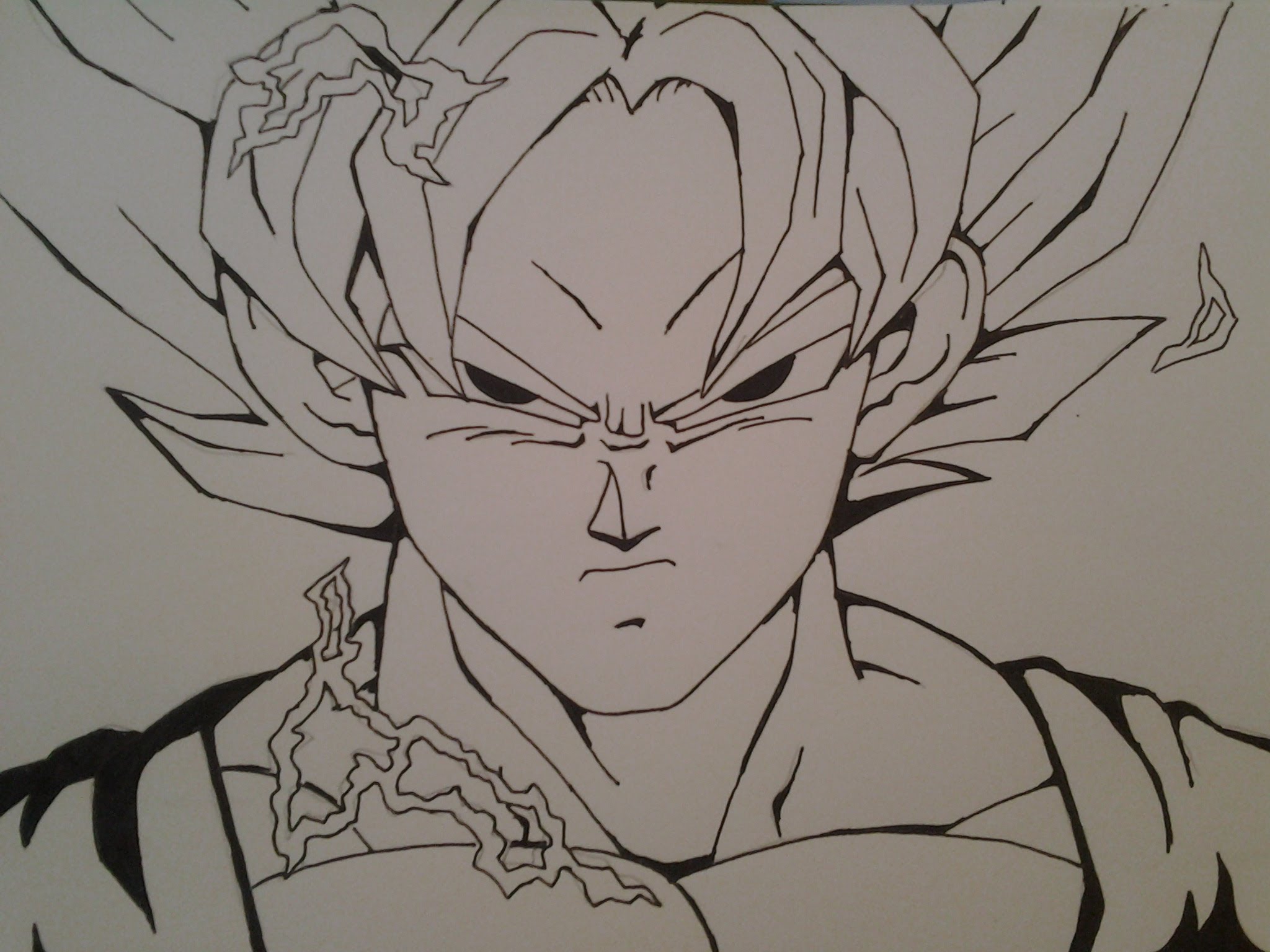 Goku Ssj2 Drawing At Getdrawings 