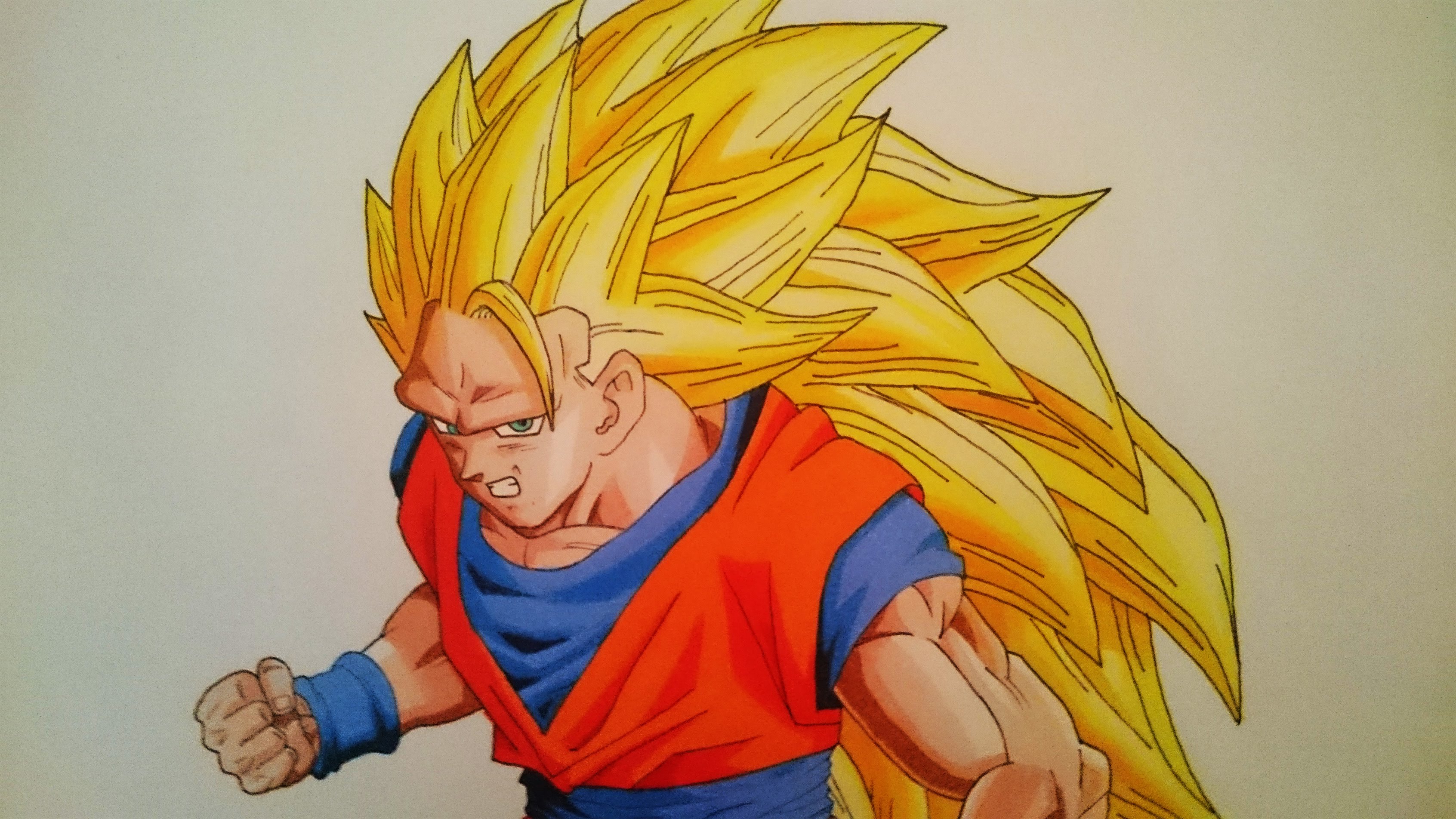 3384x1904 Drawing Goku Super Saiyan 3 (Ssj3) .
