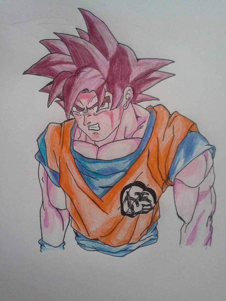 Goku Super Saiyan God Drawing at GetDrawings | Free download