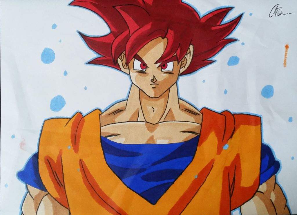 Goku Super Saiyan God Drawing at GetDrawings Free download