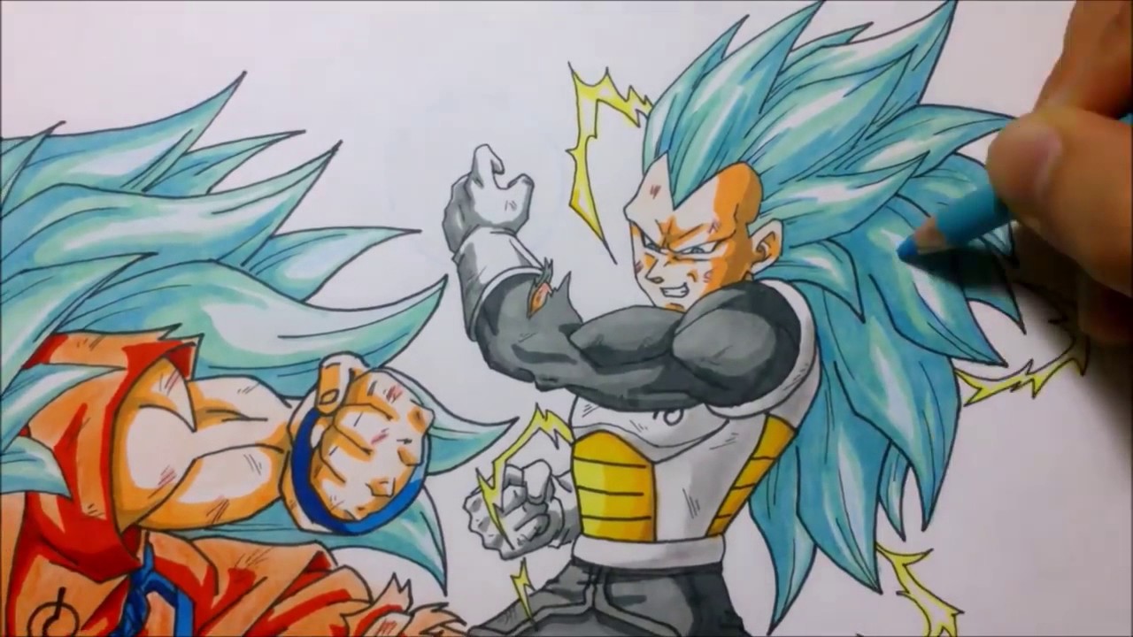 Goku Vs Vegeta Drawing at GetDrawings Free download