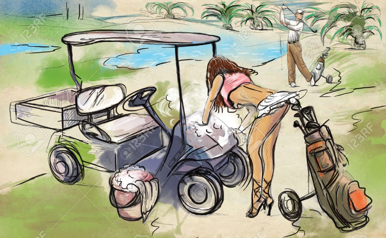 Golf Cart Cartoon Drawing at GetDrawings | Free download