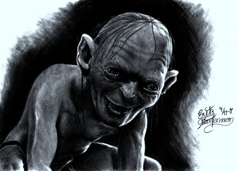 Gollum Drawing at GetDrawings | Free download