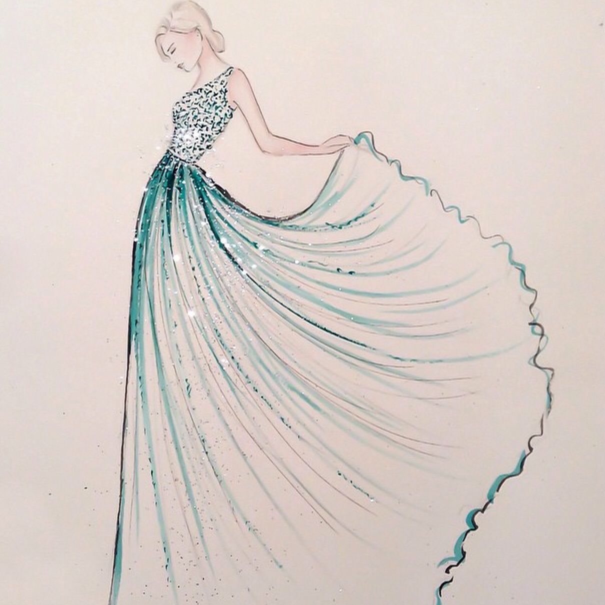 Gown Design Drawing Easy - Wedding Ideas