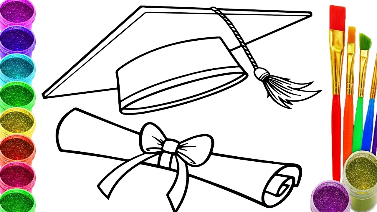Great How To Draw A Graduation Hat And Scroll  Don t miss out 
