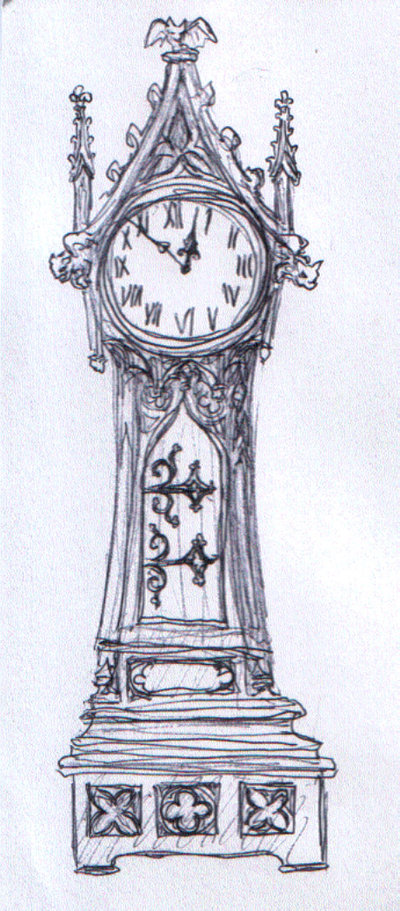 Grandfather Clock Drawing at GetDrawings | Free download