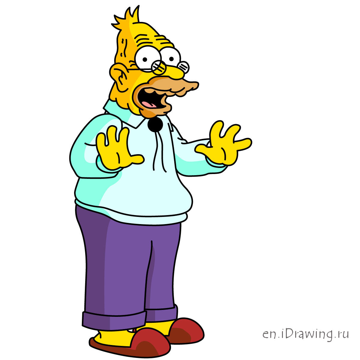 Best How To Draw Grandpa Simpson in the world Check it out now 