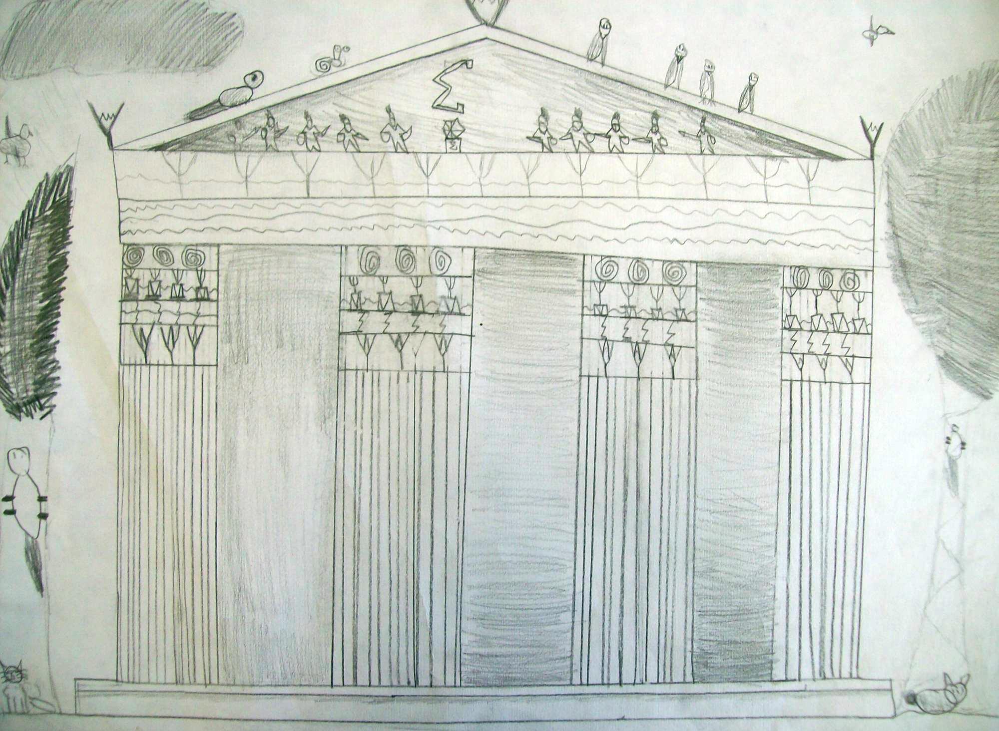 Greek Architecture Drawing at GetDrawings | Free download