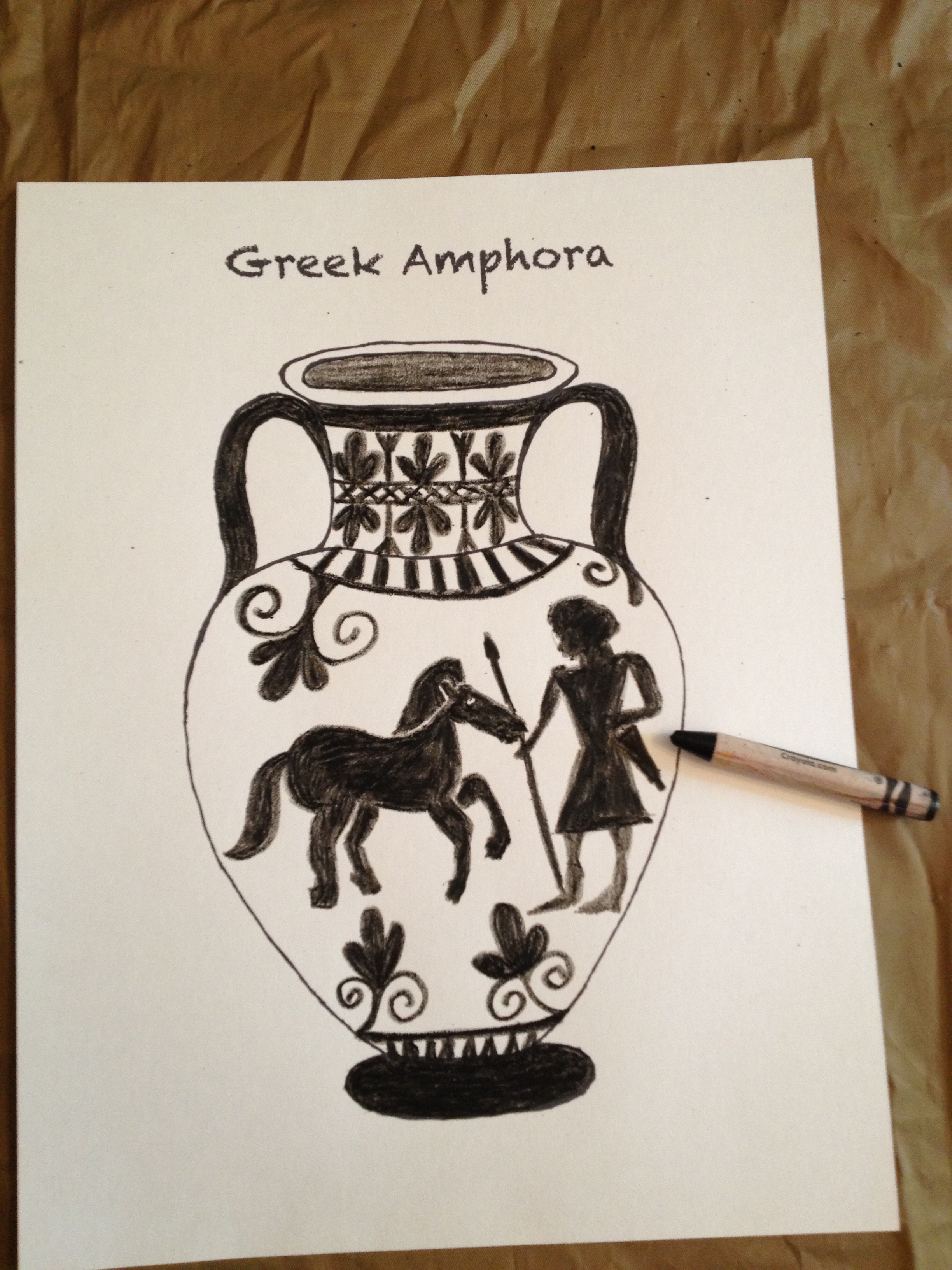 Древнегреческий рисунок на вазе