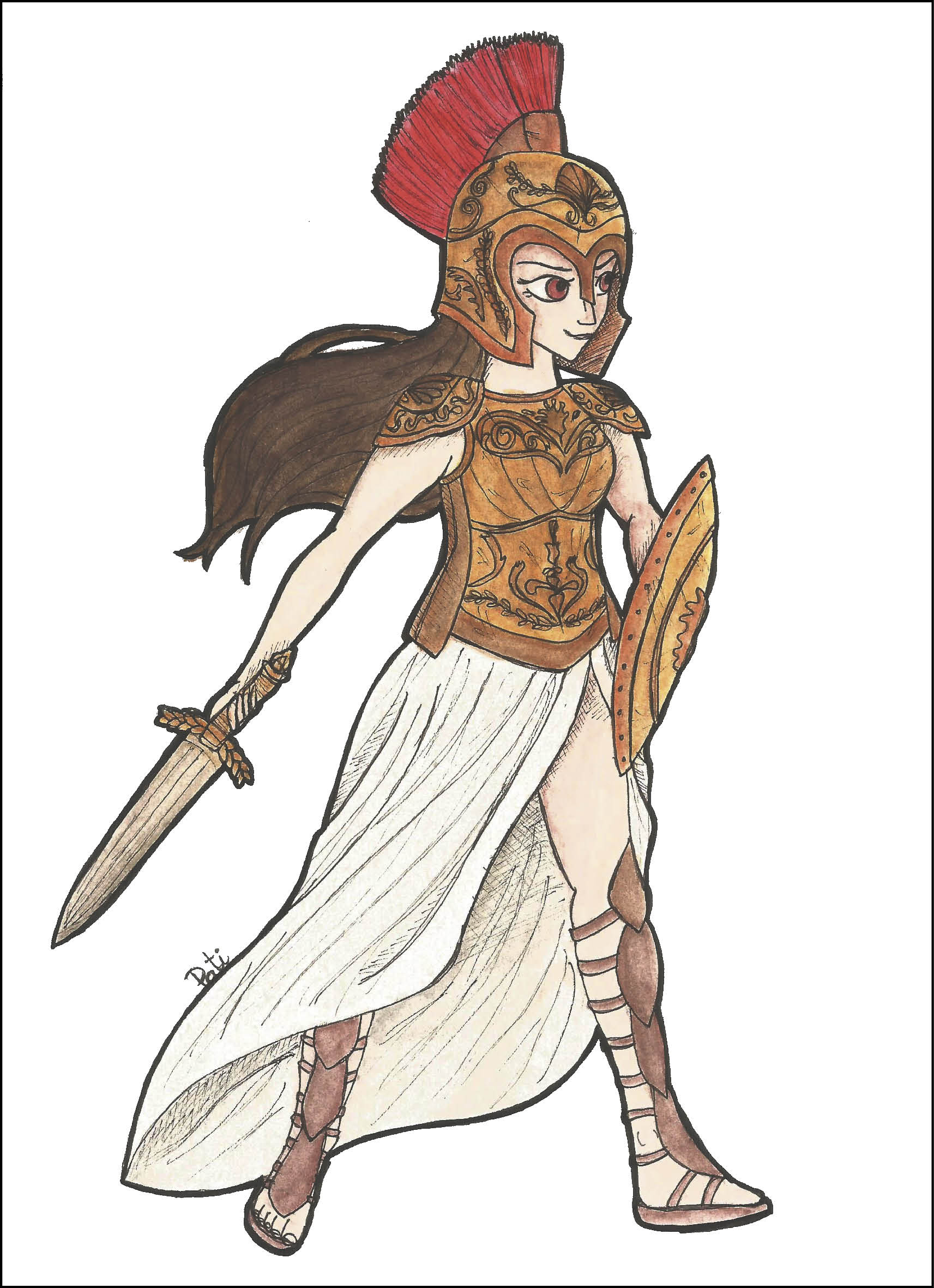 Greek Warrior Drawing at GetDrawings Free download