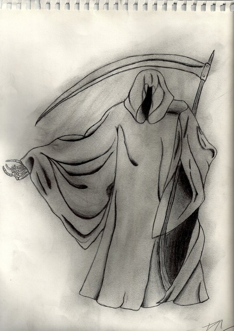 sketch grim reaper drawing