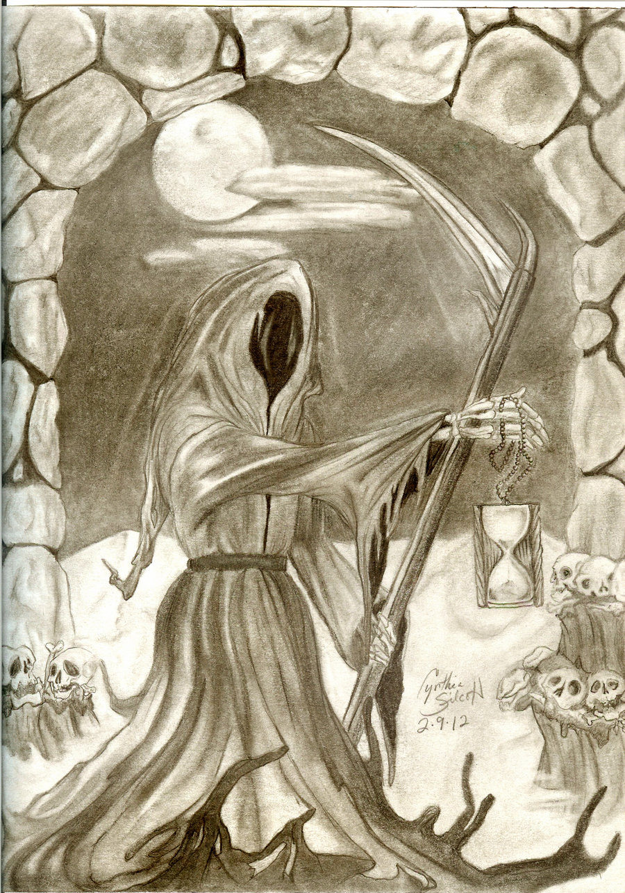 Grim Reaper Pencil Drawing at GetDrawings Free download