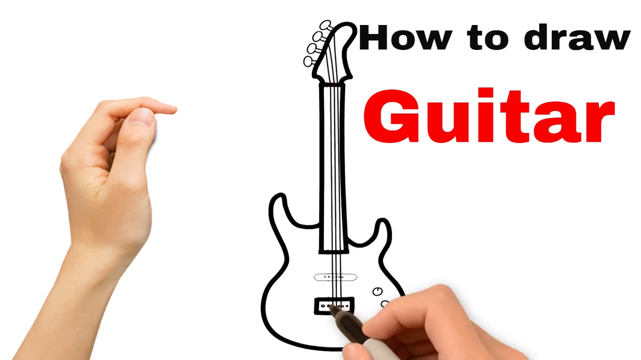 Guitar Drawing Step By Step at GetDrawings Free download