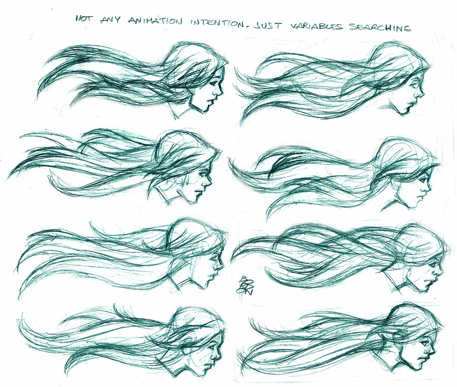 Hair Blowing In The Wind Drawing At Getdrawings Free Download