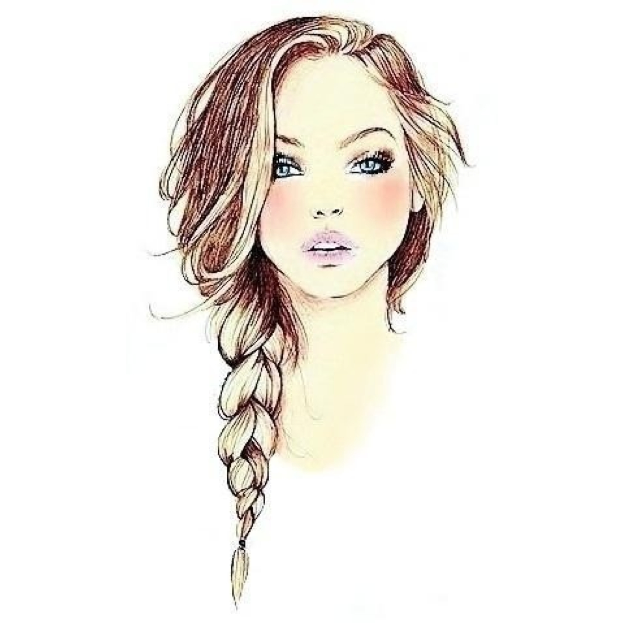 Hair Braid Drawing at GetDrawings Free download