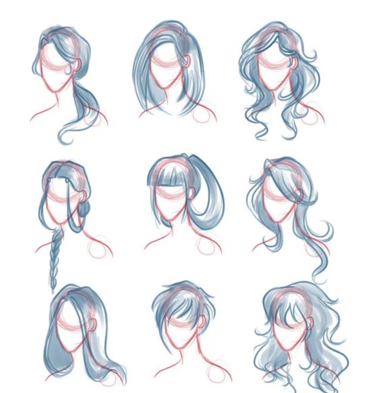 Hair Tutorial Drawing at GetDrawings | Free download