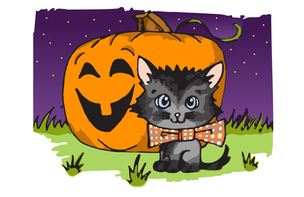 Halloween Cat Drawing at GetDrawings Free download