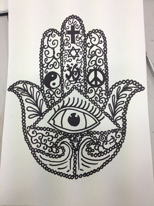 Hamsa Drawing at GetDrawings | Free download