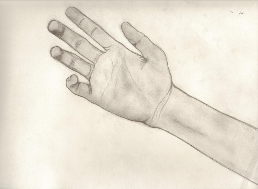 Drawing Hand Reaching Out - Drawing Image