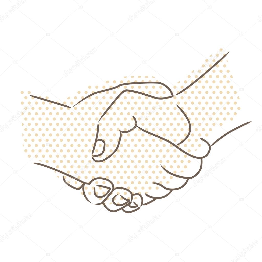 Hand Shake Drawing at GetDrawings | Free download