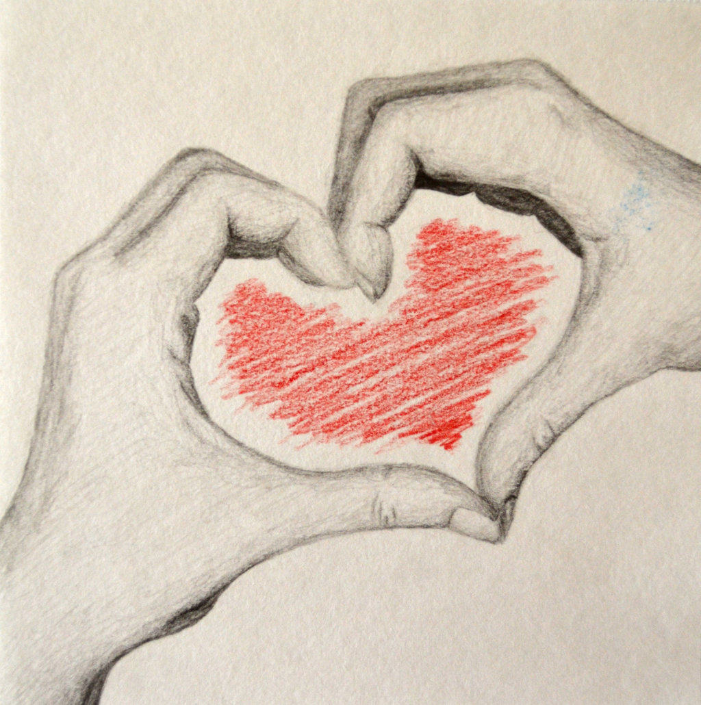 Hands Holding Heart Drawing at GetDrawings Free download