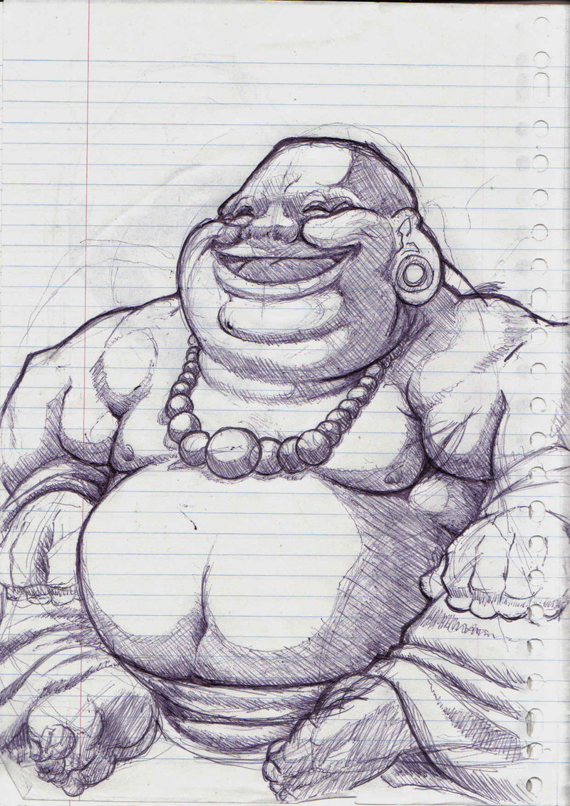 Happy Buddha Drawing at GetDrawings | Free download