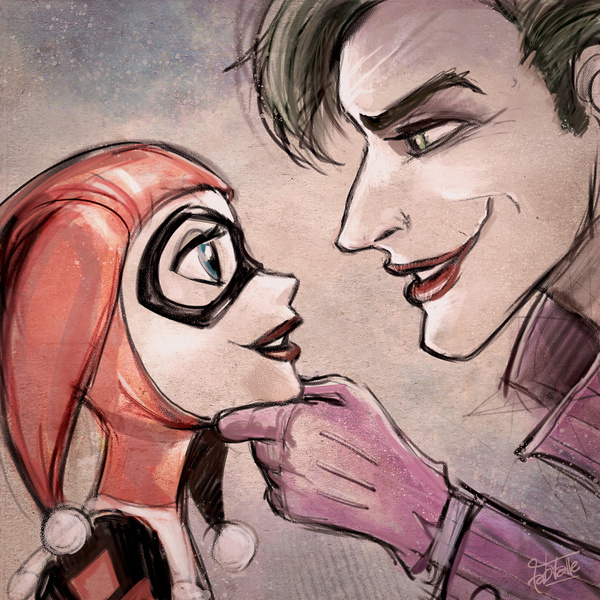 Harley Quinn And Joker Drawing at GetDrawings Free download