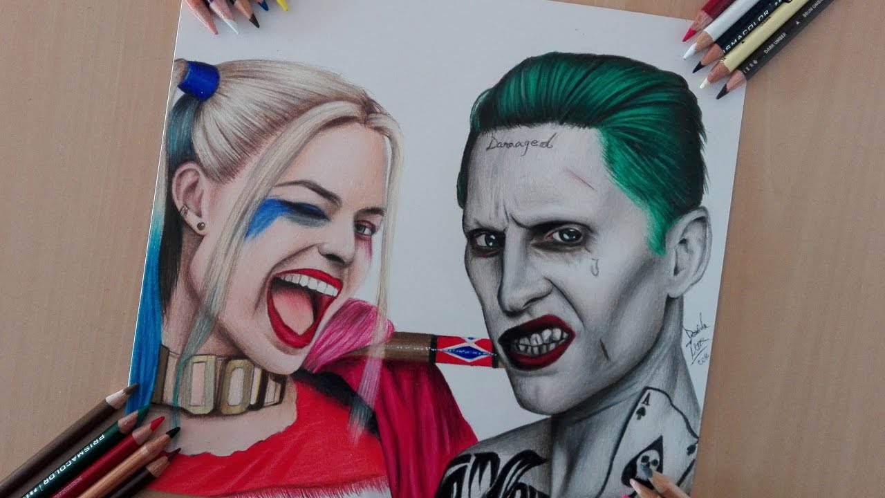 Harley Quinn And Joker Drawing at GetDrawings Free download