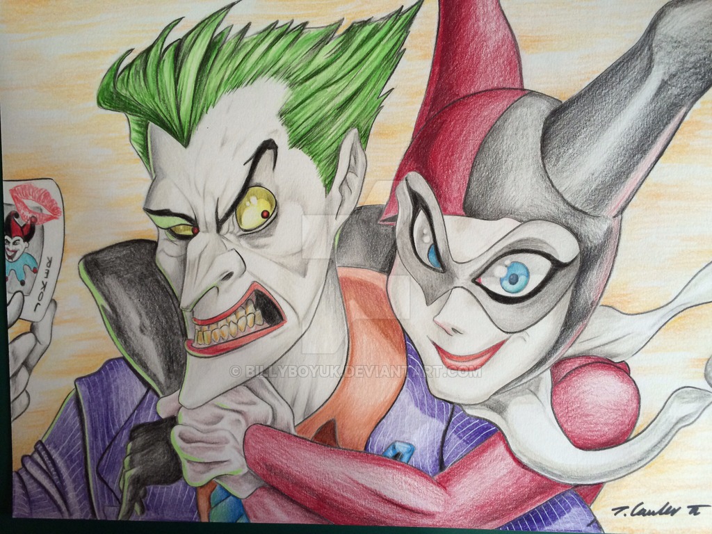 Harley Quinn And Joker Drawing at GetDrawings Free download