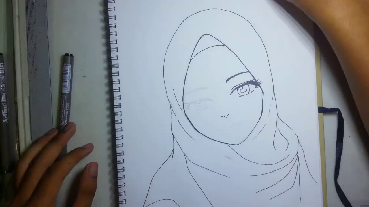 Hijab Drawing at GetDrawings | Free download