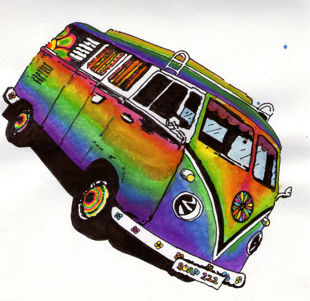 Hippie Van Drawing at GetDrawings | Free download