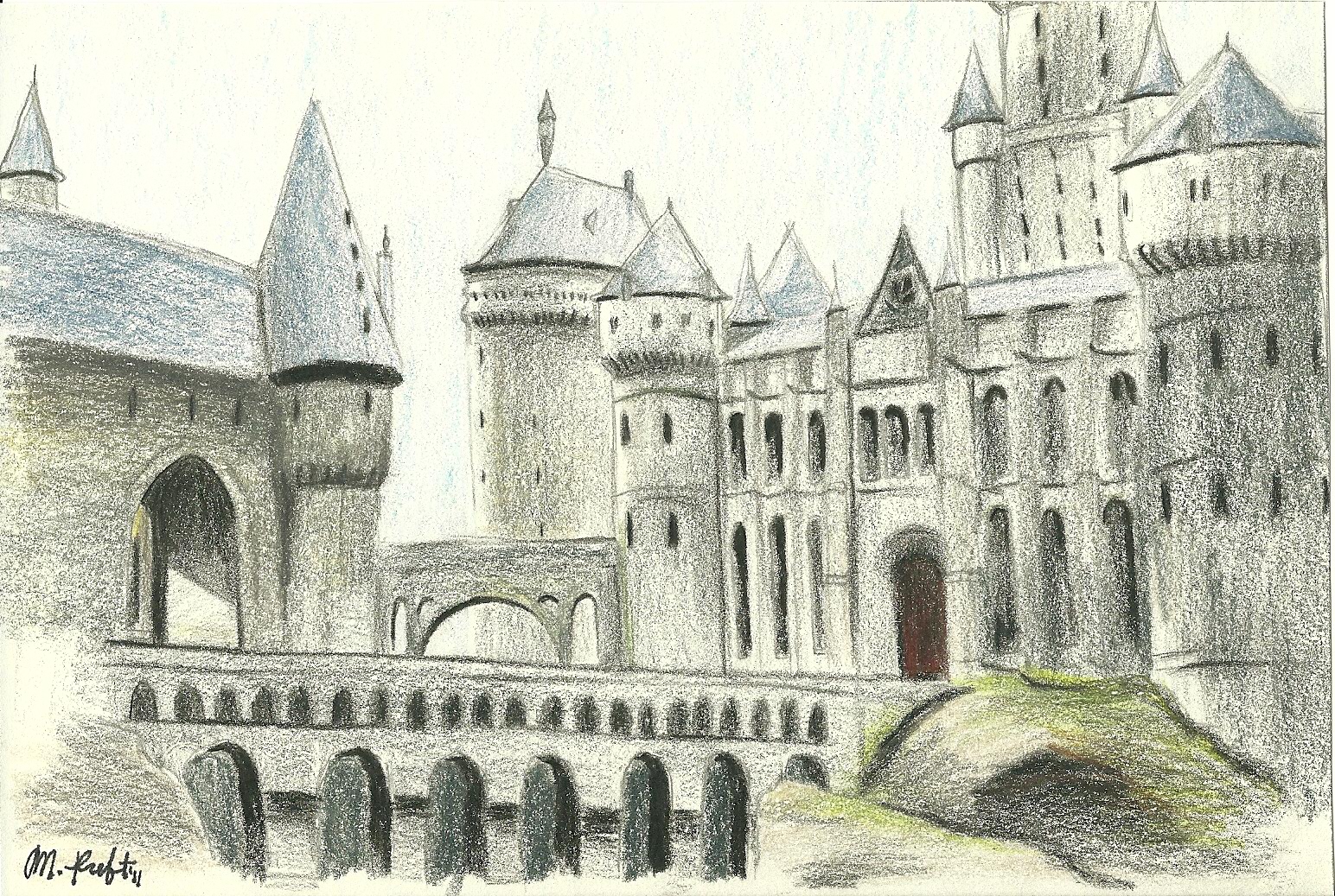 Hogwarts Castle Drawing at GetDrawings | Free download