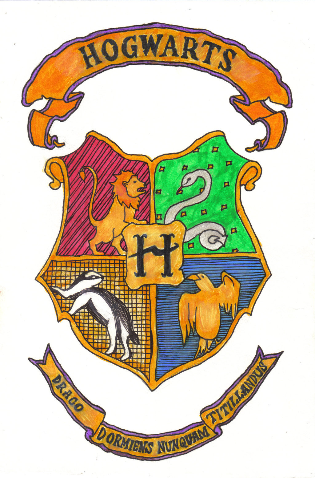 Hogwarts Crest Drawing at GetDrawings Free download