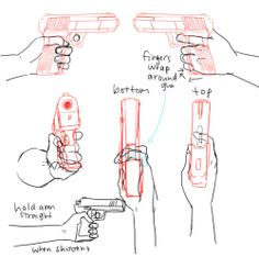 Holding A Gun Drawing at GetDrawings | Free download