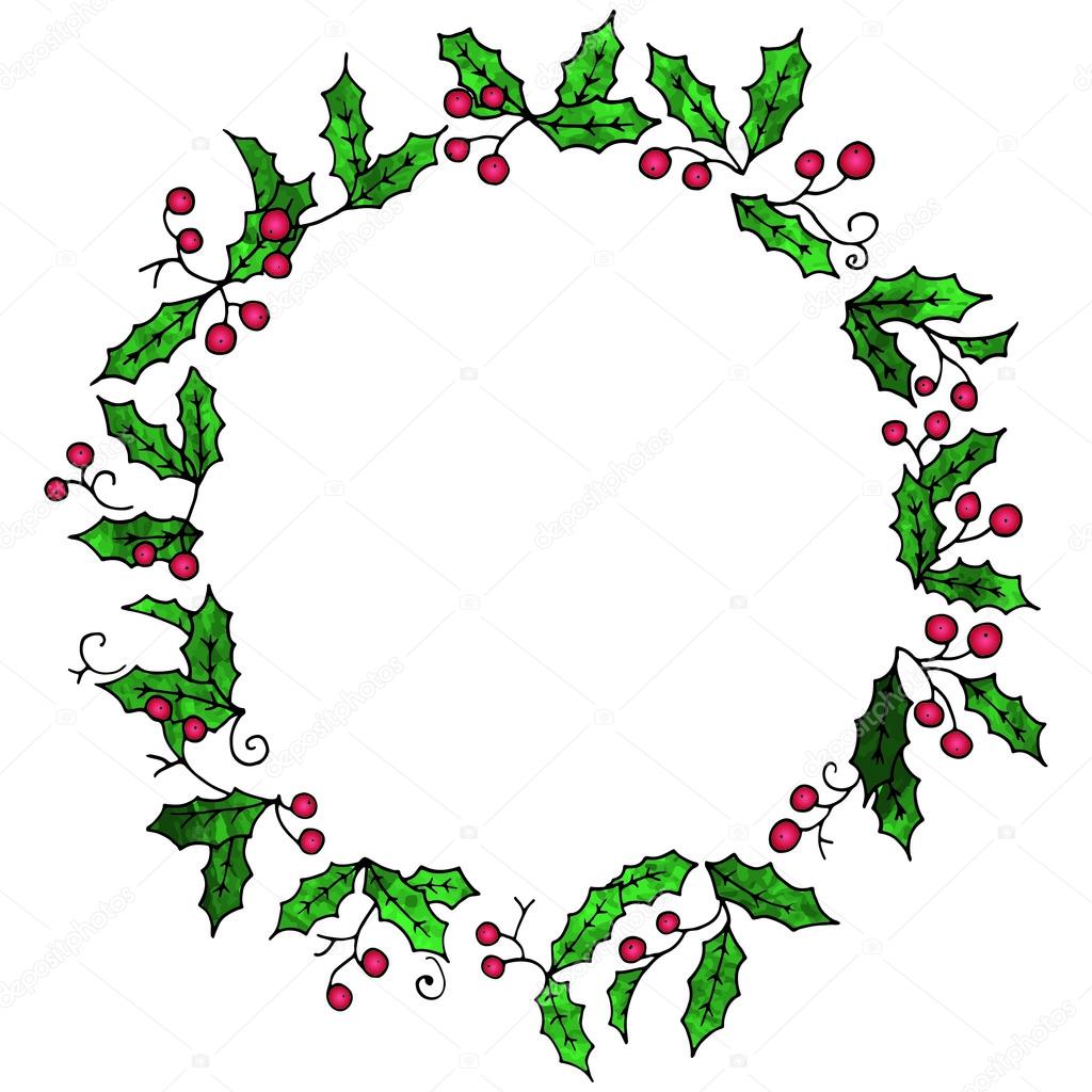 Holly Leaves And Berries Drawing at GetDrawings Free download