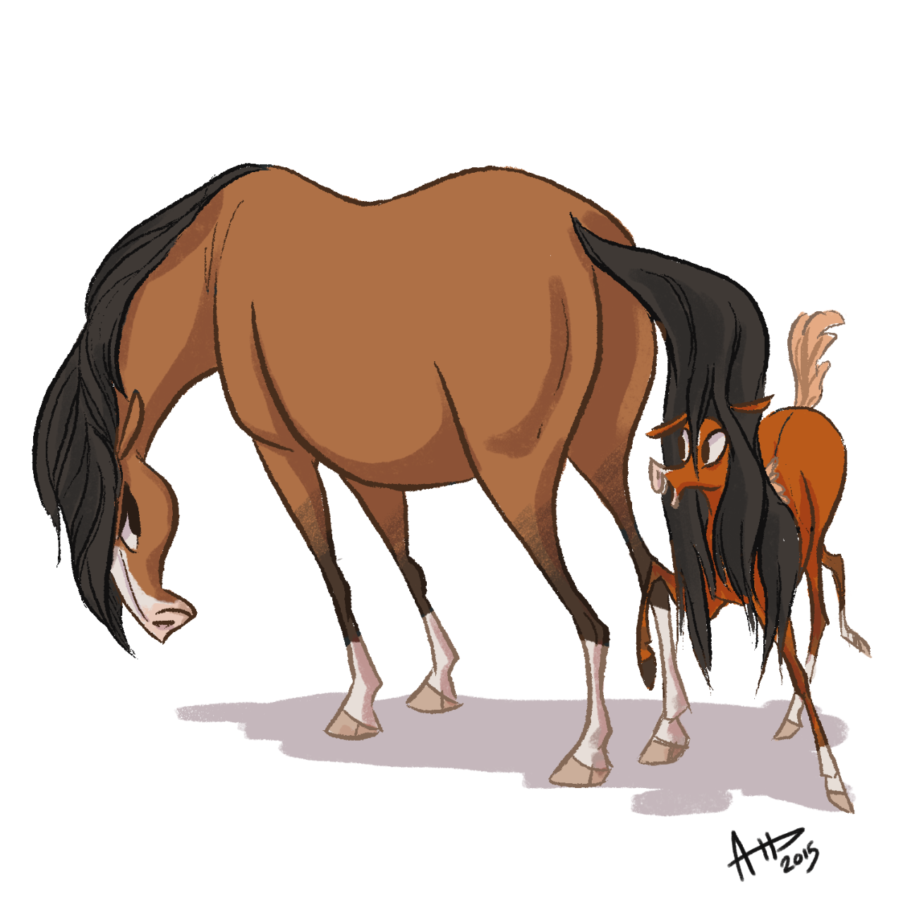 Лошадь мультяшная