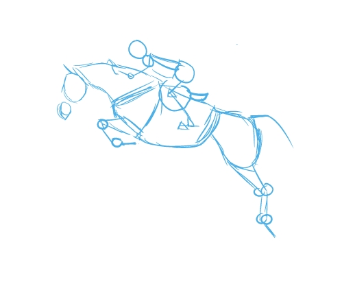 Horse And Rider Drawing at GetDrawings | Free download