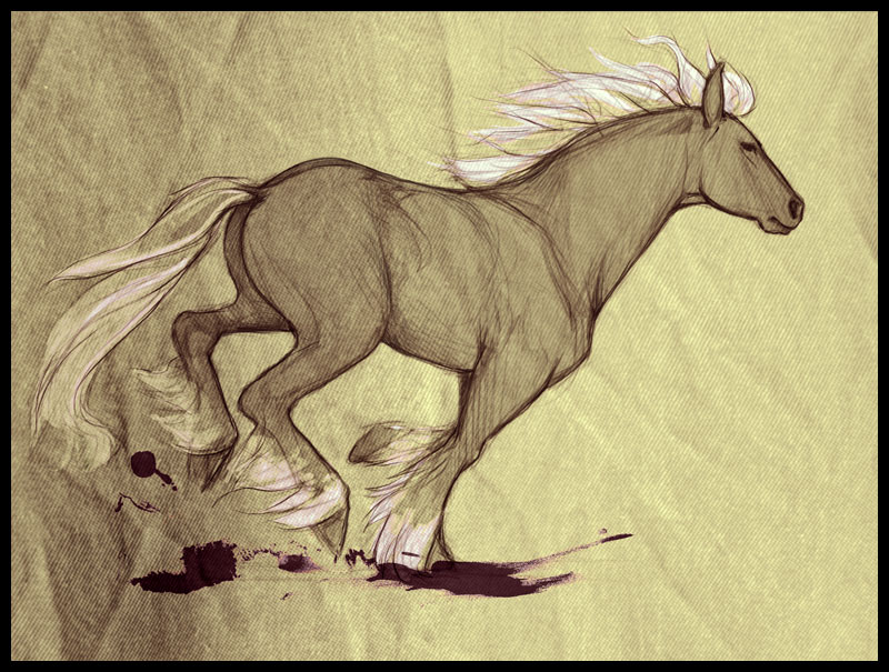 Horses Running Drawing at GetDrawings | Free download