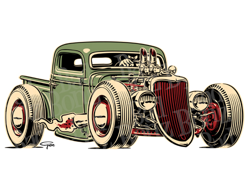 Hot Rod Drawing At Getdrawings Free Download