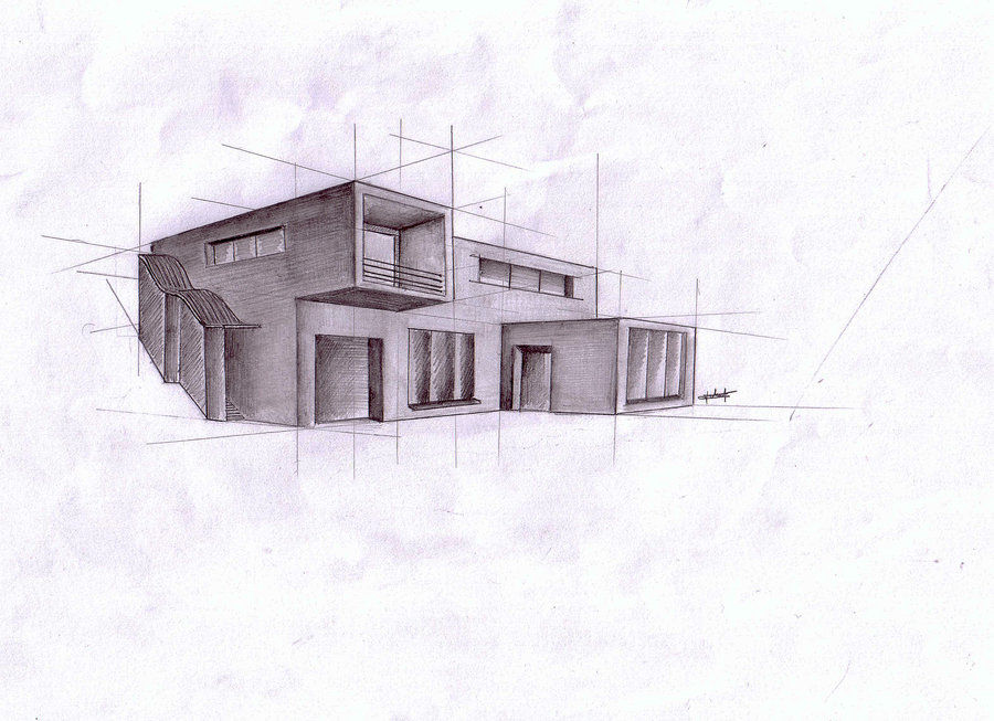 modern house sketch