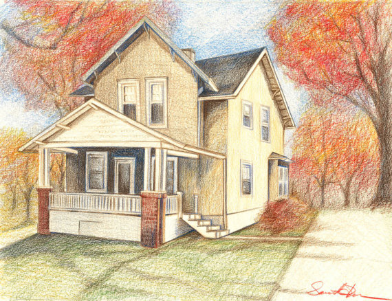 House Pencil Drawing at GetDrawings | Free download