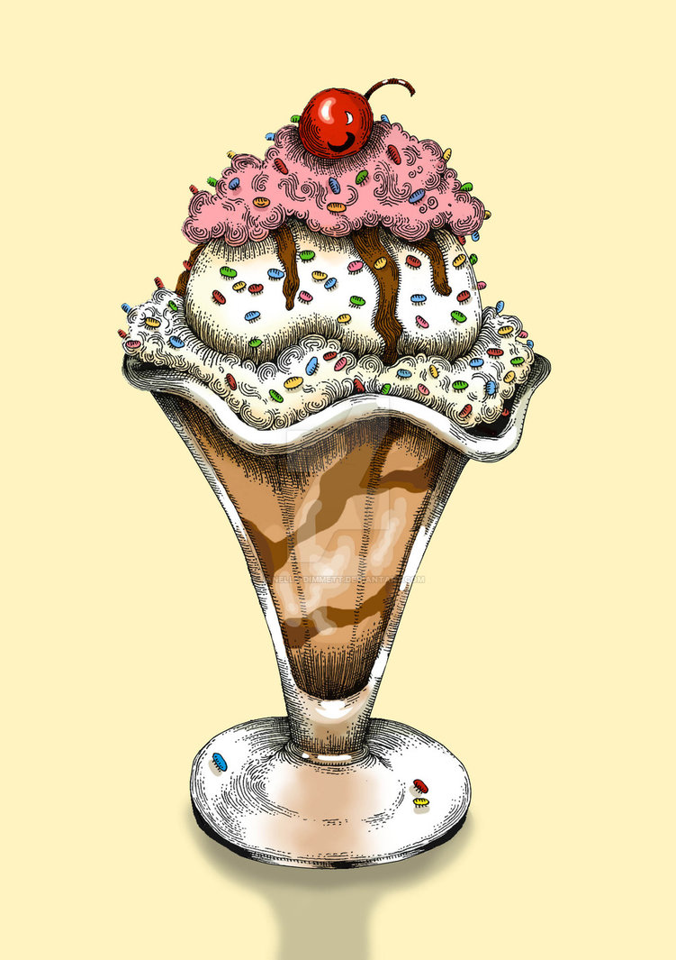 Ice Cream Sundae Drawing at GetDrawings Free download