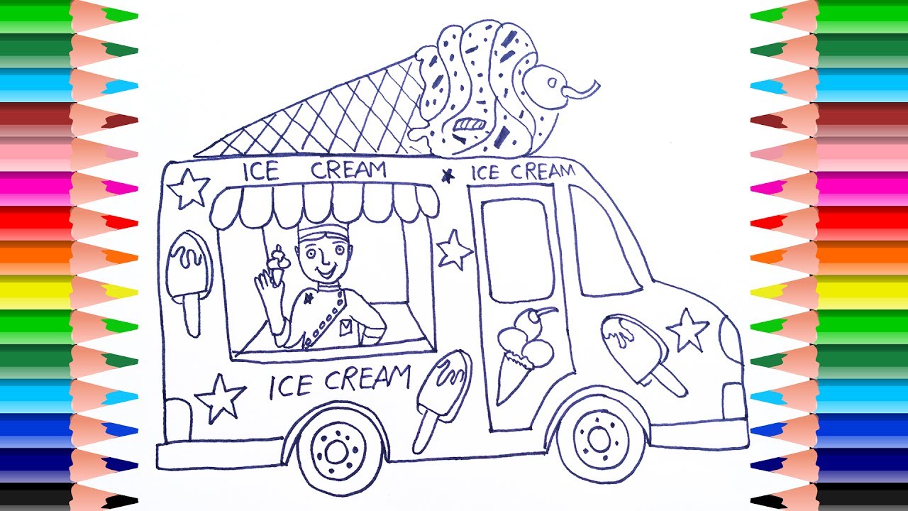 Ice Cream Truck Drawing at GetDrawings | Free download