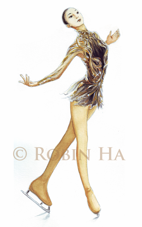 ice skater drawing