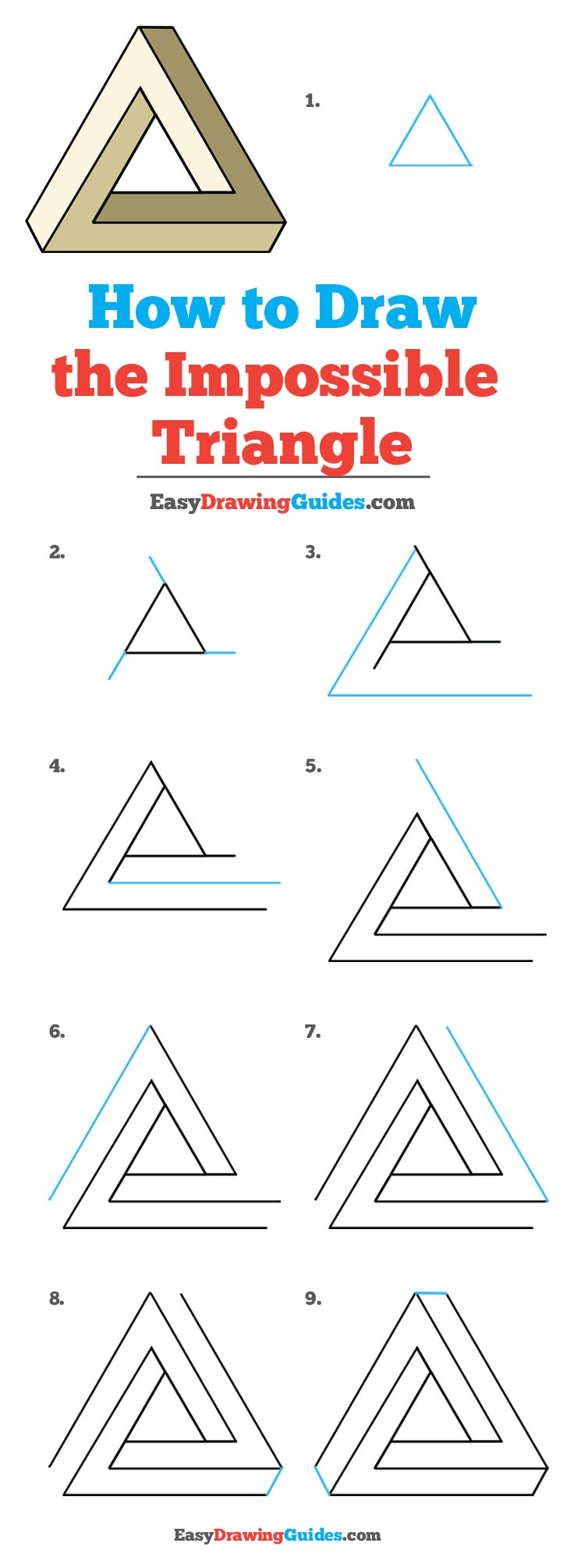 Amazing How To Draw Impossible Triangle  Don t miss out 