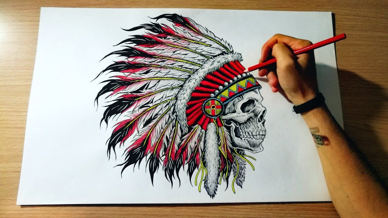 Indian Headdress Drawing at GetDrawings | Free download