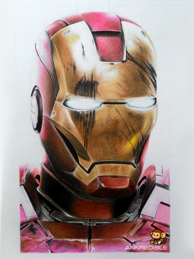 Face Realistic Iron Man Sketch - img-ultra